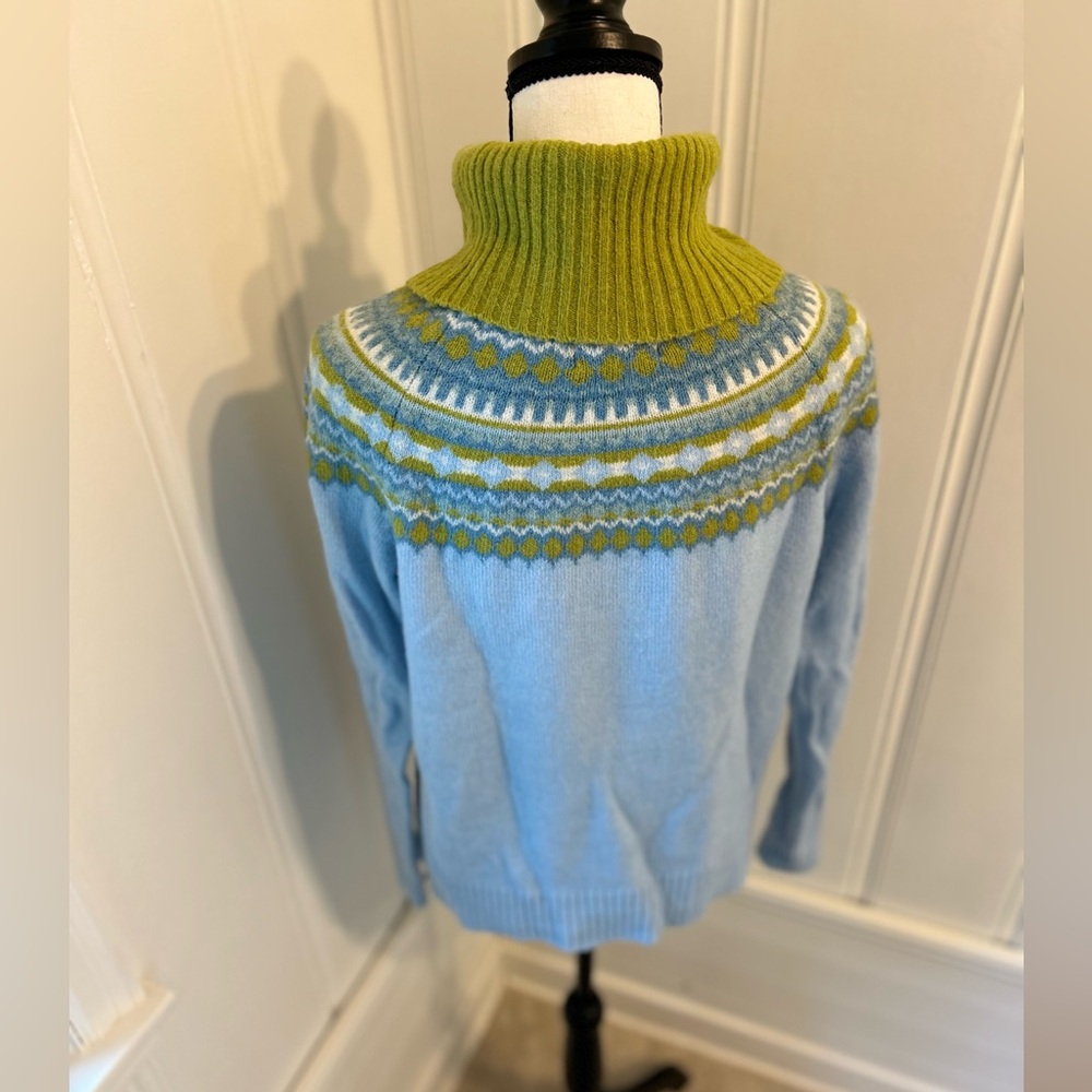 Cynthia Rowley green blue sweater - Picture 6 of 11